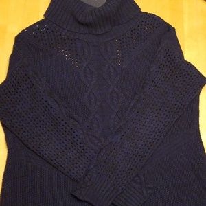 Navy blue turtle neck sweater